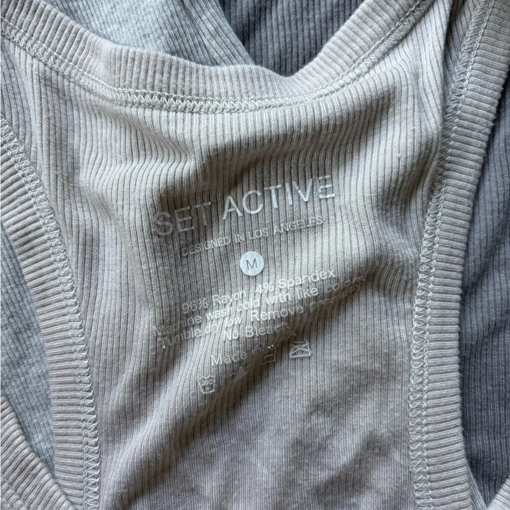 Trio of Tank Tops - Gray, Dark Gray, and Cream - Picture 4 of 4